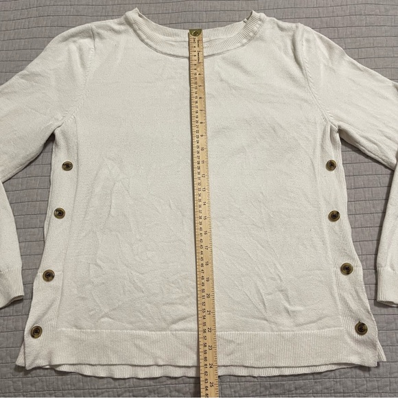 Southern Tide Jessa Pullover Sweater Cashmere Blend Marshmallow Size Large - Picture 5 of 9